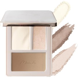 MilleFee Cheat Face Contour Palette (01 Deceptive Warm) Highlight Shading Matte Highlight Nose Shadow Three-dimensional Small Face Yellow Base MilleFee