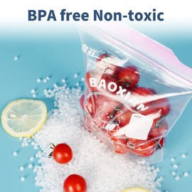 40×Zip Snack Bag | Ultra Strong Food Storage Bags with Double Zip | Small Size Freezer Bags Airtight, Leakproof, BPA Free Plastic Food Bags (15 * 16 cm)