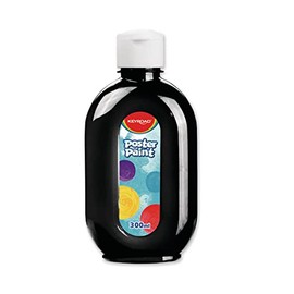 Keyroad Tempera Poster Paint / 1 Bottle x 300ml/Colours: Black/Paint Paints Craft Paints for Kids