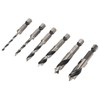 6Pcs 3 Point Drill Bit High Speed Steel Imperial Wood