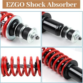 Golf Cart Shocks For EZGO TXT Front or Rear Heavy Duty EZGO Coil Springs Shocks Fits EZGO 16" or 18" Medalist/TXT 1994+ Newer Gas or Electric, Replaces OEM#70928-G01 76418-G01 (2 pcs) (RED)