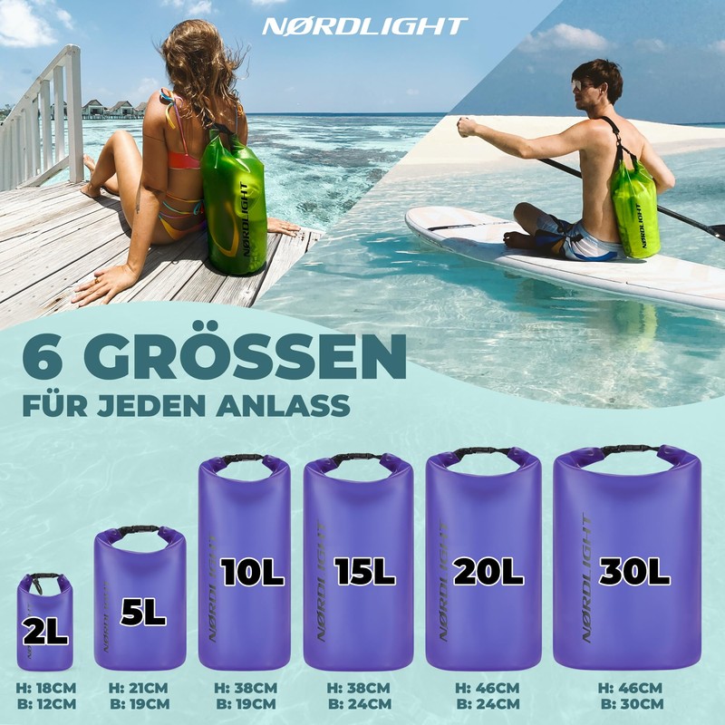 Nordlight Dry Bag 5 L Waterproof Bag – (Purple) Waterproof