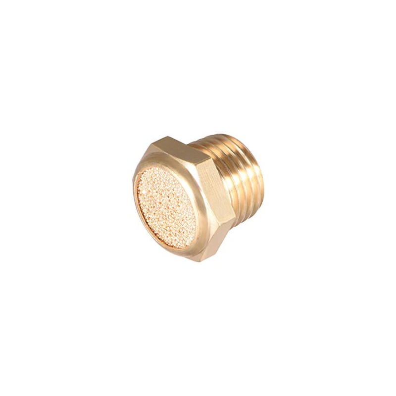 sourcing map 10pcs Brass Silencer G1/4 Adjustable Silencer G Brass