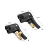 Juroicessry 2Pcs Black Double Pump Head Nozzle Presta Schrader Valve