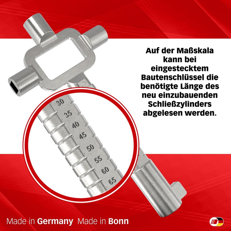 Multipick Universal Key Short [Made in Germany] Construction Key –