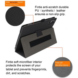 GEJEFA Case for Blackview Tab 90 WiFi/Tab 9 WiFi 11 Inch, Premium PU Leather Protective Case with Hand Strap [Auto Wake/Sleep] Shockproof Folding Stand Cover, Black