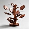 7-Piece Tree Trivet Set with Storage Stand for Hot Dishes,