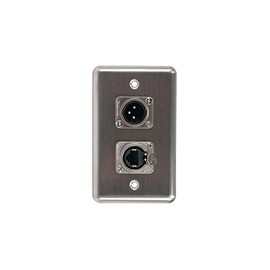 Elite Core Duplex Wall Plate w/1 Tactical Ethernet and 1 XLR Male Connections D-2-1E1XM
