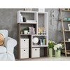 Kaboon Free-Form Modular Shelving Unit, Freestanding Bookcase 10 Inches Deep,