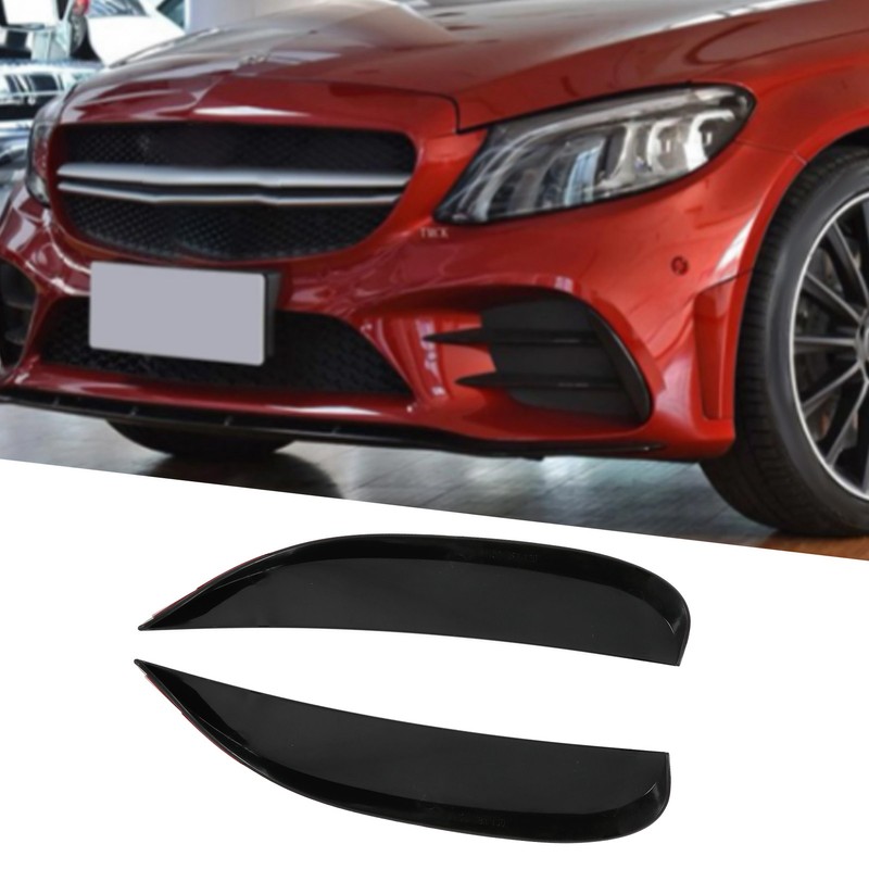 2pcs Front Bumper Canard Fin Replacement for MercedesBenz CClass W205