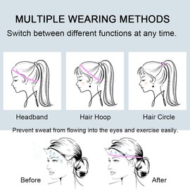 Sequin Headband Kit,6PCS Elastic Sparkly Headband,Sequin Headband,Gold Sport Head Band Glitter Headband for Women