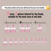 Short Toe Nail Tips White French Tip BERRY PINK Press