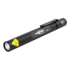 Ansmann Future T120 Professional Car Pen Light in Black, Handy Outdoor LED Torch with Highly Efficient Reflector System, 130 Lumen and Splash-Proof, IP54