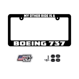 BLVD Boeing 737 My other ride is a license plate frame tag holder