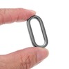 sourcing map 20 Pcs Metal Oval Ring, 3/4" Flat Oval