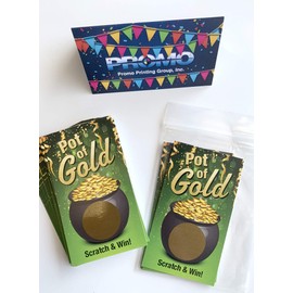 Pot of Gold Scratch & Win Cards - (30 Pack) - Scratch Off Tickets - Adult Party Events - Customer Appreciation - Employee Appreciation - Trade Show Scratch & Win Game - St Patrick's Day