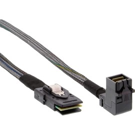 InLine® 27629 A Mini SAS HD SFF-8643 to SFF-8087 Cable Angled with Side Band, 0.5 m