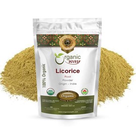 Organic Way Licorice Root Powder (Glycyrrhiza glabra) - Herbal Tea | Kosher & USDA Certified | Vegan, Non-GMO & Gluten Free | Tested for Heavy Metal and Purity | 100% Raw from India (1/2LBS / 8Oz)