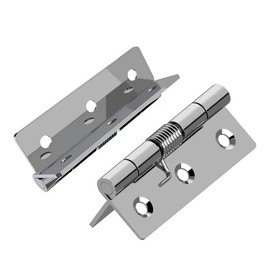 2Pcs 4" Spring Door Hinges, Heavy Duty Window Hinge 304 Stainless Steel for Internal External Doors,Closing Spring Hinges