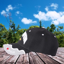 Forgiven Black Canvas Baseball Cap with Embroidery | One Size Fits All | Adjustable Hook & Loop Closure | 100% Cotton | 6 Panel hat w/ 6 Eyelets