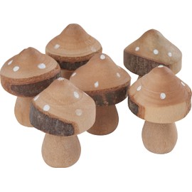 VBS wooden toadstool approx. 3 cm, pack of 6