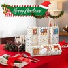DOYIDE 32Pcs 4x4x2.5 in Christmas Cookie Boxes with Window, White