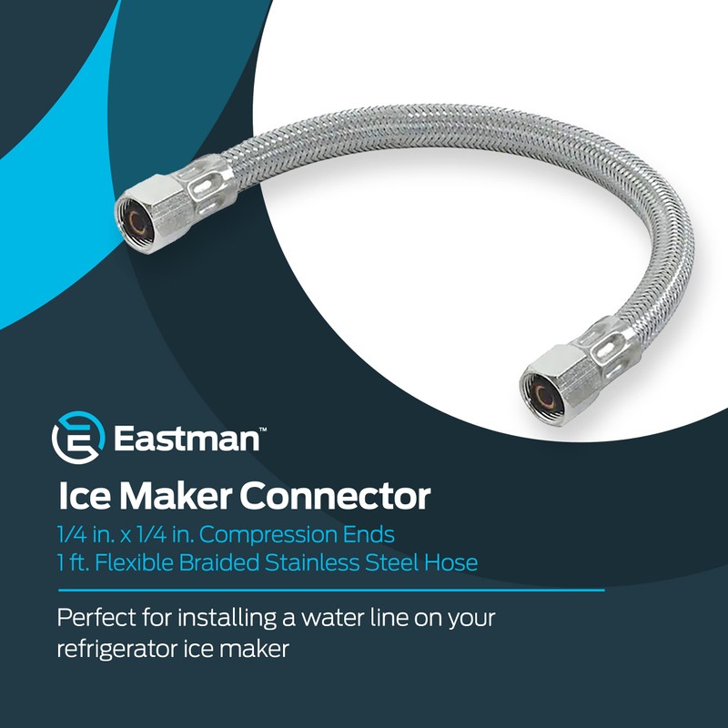 Eastman 48383 Ice Maker Connector, 1/4" X 1/4" Compression X