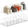 Eikovia 2 Pack Acrylic Purse Organizer for Closets, Shelf Dividers