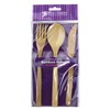 Totally Bamboo 3-Piece Bamboo Flatware Set, Dishwasher-Safe Fork, Spoon and