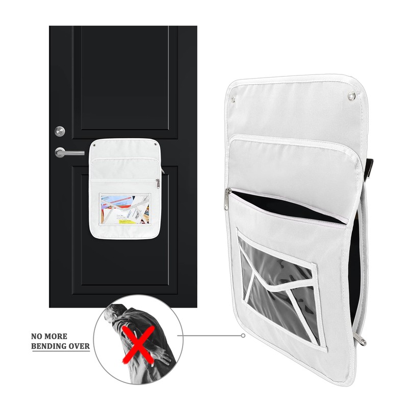 Mail Slot Catcher White Indoor Mail Catcher, Durable Oxford Bag