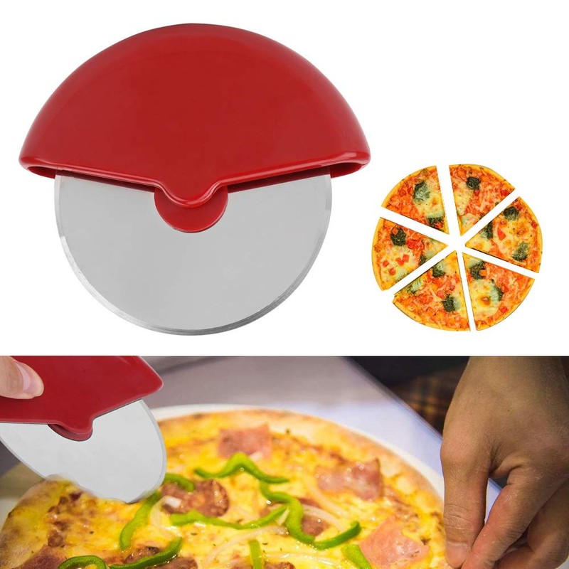 2Pcs Stainless Steel Pizza Cutter, Pizza Cutter Wheel Hob, Bakery