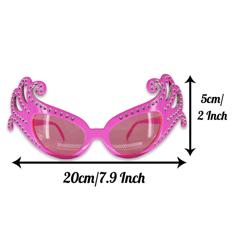 Pohotobooth Props Ltd Pink Fancy Dame Edna Style Novelty Sunglasses