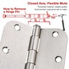 18 Pack Nickel Door Hinges Brushed Nickel 3 1/2 Interior