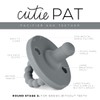 Ryan & Rose Cutie PAT Pacifier Teether (Stage 2, Charcoal)