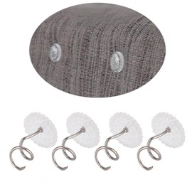 Pasadores de Tachuela para Falda de Sofá Cama, 100 Piezas de Acero Inoxidable ABS Cabezas Transparentes Falda de Cama Pasadores Giratorios Sofá Antideslizante Clavo en(100/caja de Clavos en Espiral)