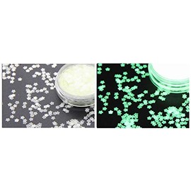 Spooky Glow in The Dark Nail Art Sequins Glitter 2g (3mm Flowers)