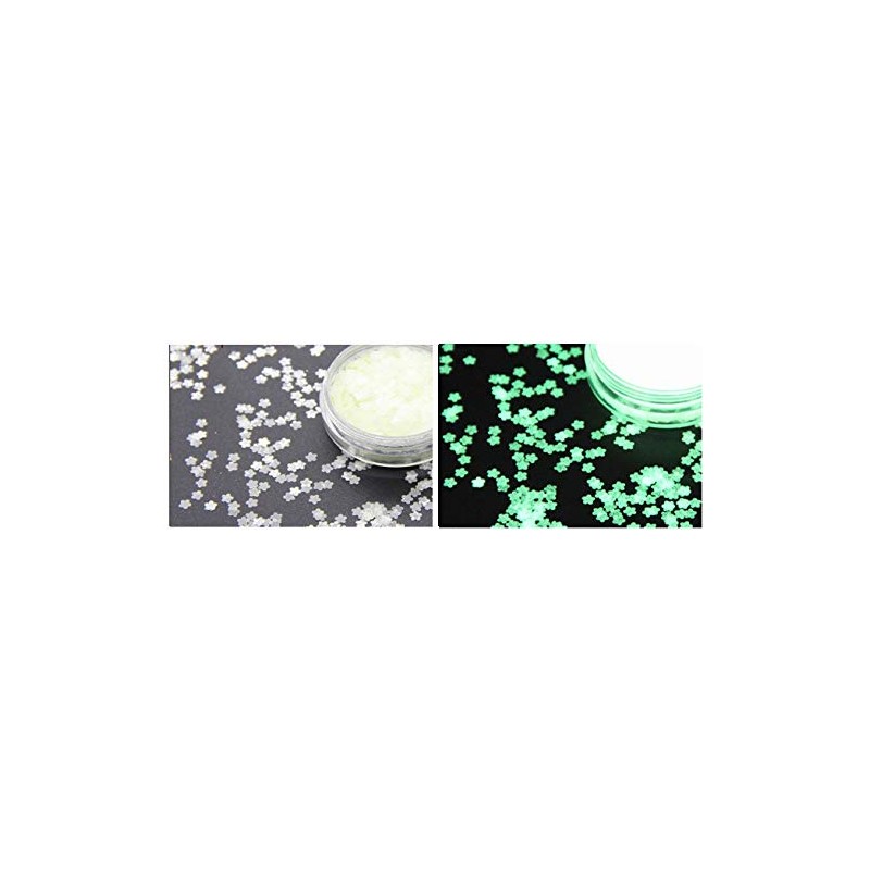 Spooky Glow in The Dark Nail Art Sequins Glitter 2g