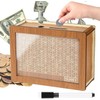 Cash Vault Wooden Money Saving Box