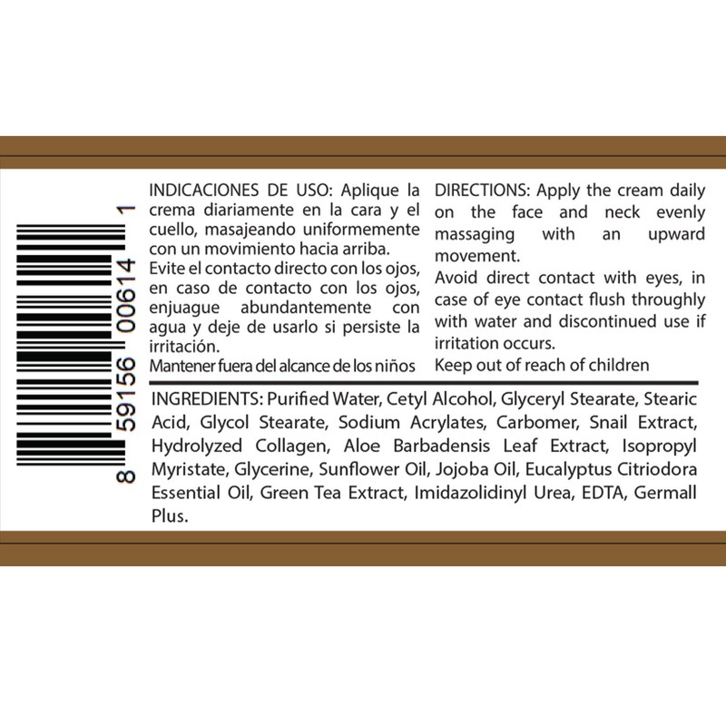 Baba de Caracol Snail Cream With Collagen Regenerating & Firming