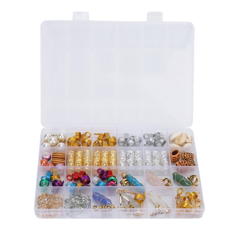 129pcs Dreadlocks Hair Rings Alloy Exquisite Shapes Hair Braiding Cuffs