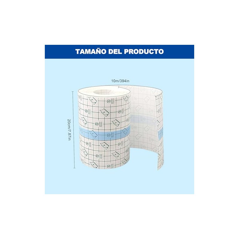 Vendaje para Tatuajes, Cinta Transparente Impermeable, Película Protectora de la