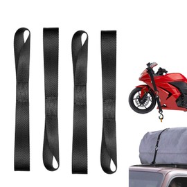 Tie Down Straps, 15.7 x 1.0 inches (40 x 2.5 cm), Set of 4, Luggage Belt, Tie Down Belt, Soft Loop, Fastening Belt, Packaging, Bicycle, Motorcycle, Downbell Trashing Belt, Fall Prevention, Tow Hook,