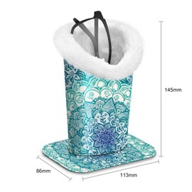 Fintie Plush Lined Eyeglasses Holder, Glasses Stand Case, Anti-scratch Glasses Storage Organizer for Desk, Nightstand, Office, Emerald Illusions