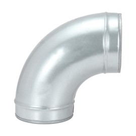 PATIKIL 6 Inch 90 Degree Duct Connector, Galvanized Steel Elbow Vent Tube Connector Ducting Pipe Adapter Fittings for HVAC Dryer, Exhaust, Extractor, Ventilation System