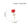ROFARSO Red Rose Flower Brooch Pins for Women Fashion Jewelry