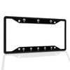Fastasticdeals Metal Insert License Plate Frame Silver Alien Face Weatherproof