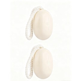 Soap On a Rope 2-Pack Set for Face Body Hair Bath Soap about 7 Ounce each