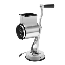 Rotary Cheese Grater with 5 Interchangeable Blades, Manual Vegetable Slicer & Shredder with Strong Suction Base, Ideal for Efficient Food Prep - Perfect for Cheese, Vegetables & Nuts