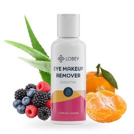 LOBEY Augen Make-up Entferner – Sanfter Augenreiniger – Entfernt Mascara & Eyeliner – Ölfrei & ohne Parfüm – Mit Aloe Vera & Panthenol – Für Empfindliche Haut & Kontaktlinsenträger (100 ml)