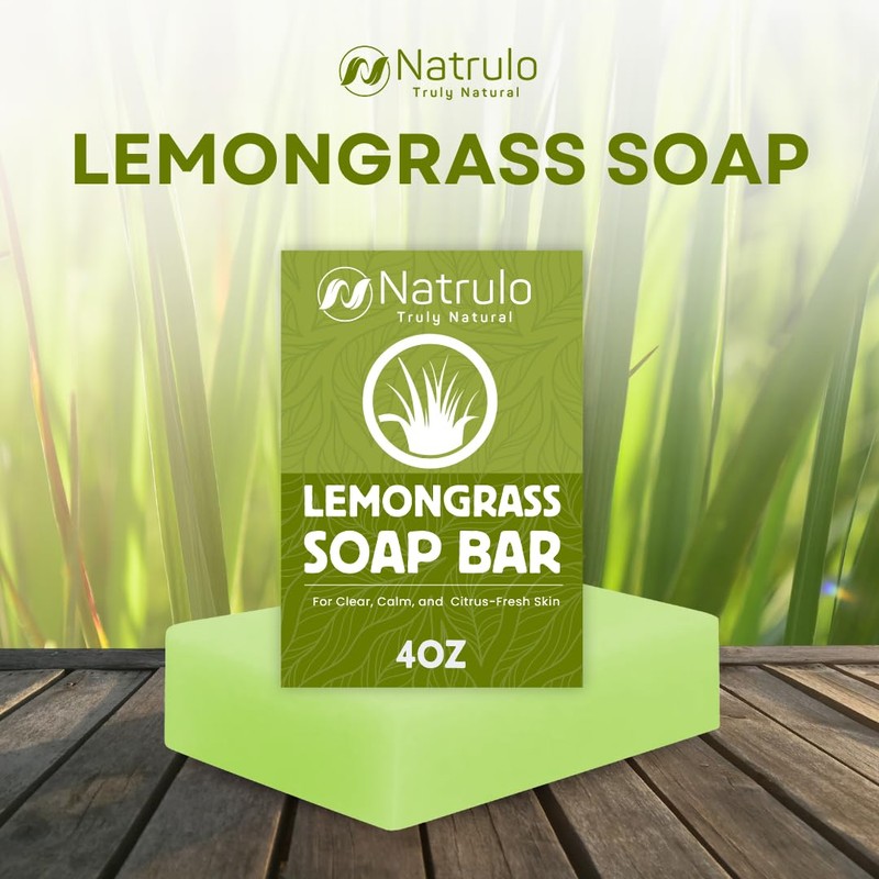 Lemongrass Soap Bar – Handcrafted USA Exfoliating Face & Body